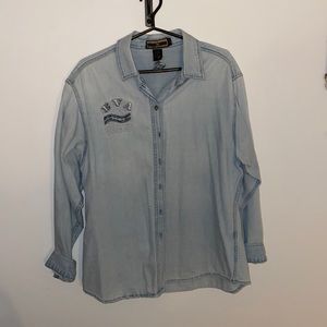 Long sleeve jean shirt